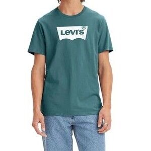Levi's Medium Classic Logo Graphic Shirt-Casual - Everyday -Short Sleeve-Green